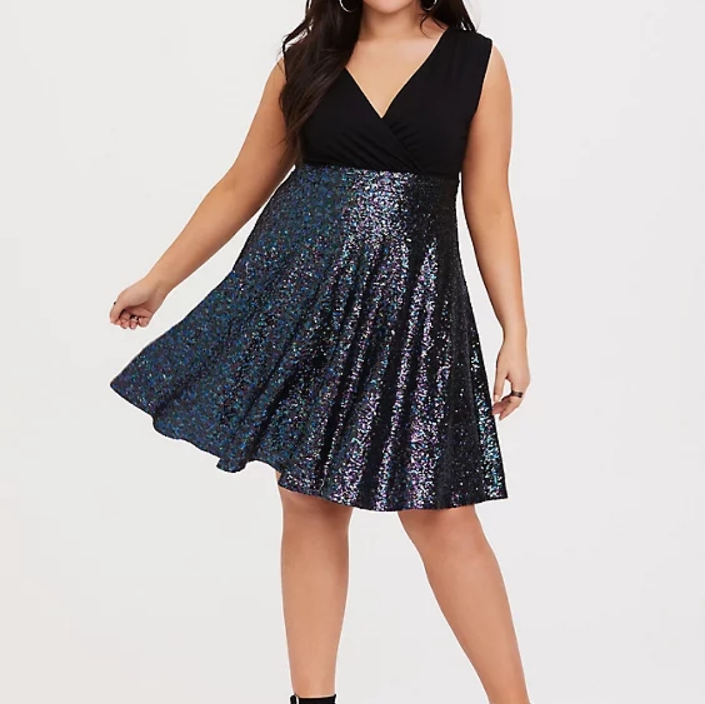 Torrid sequin skater dress